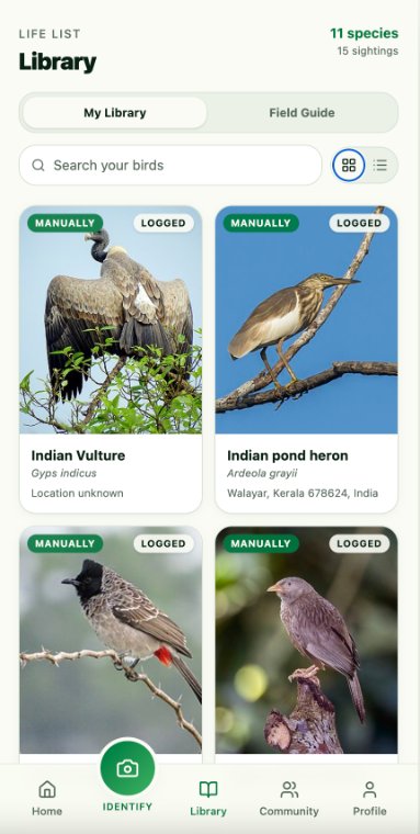 Birdist Track your life list screen